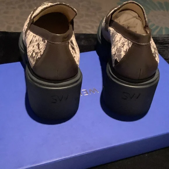 Stuart Weitzman Brown Crushed Velvet Soho  Loafers-Truffle - Picture 6 of 16